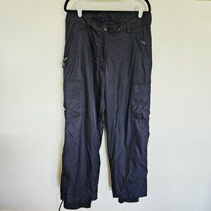 Obermeyer Ski Snow Pants Women Size 1 Black Lined Waterproof Softshell Snowboard